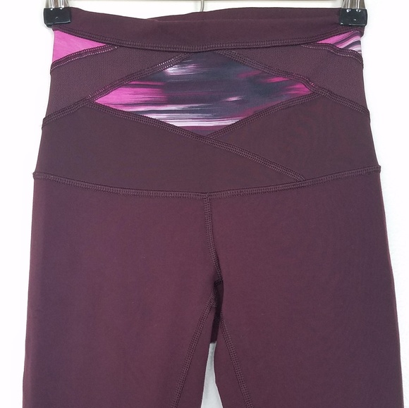 Lululemon Wunder Under Hi Rise Reversible Maroon 2 - Picture 6 of 8